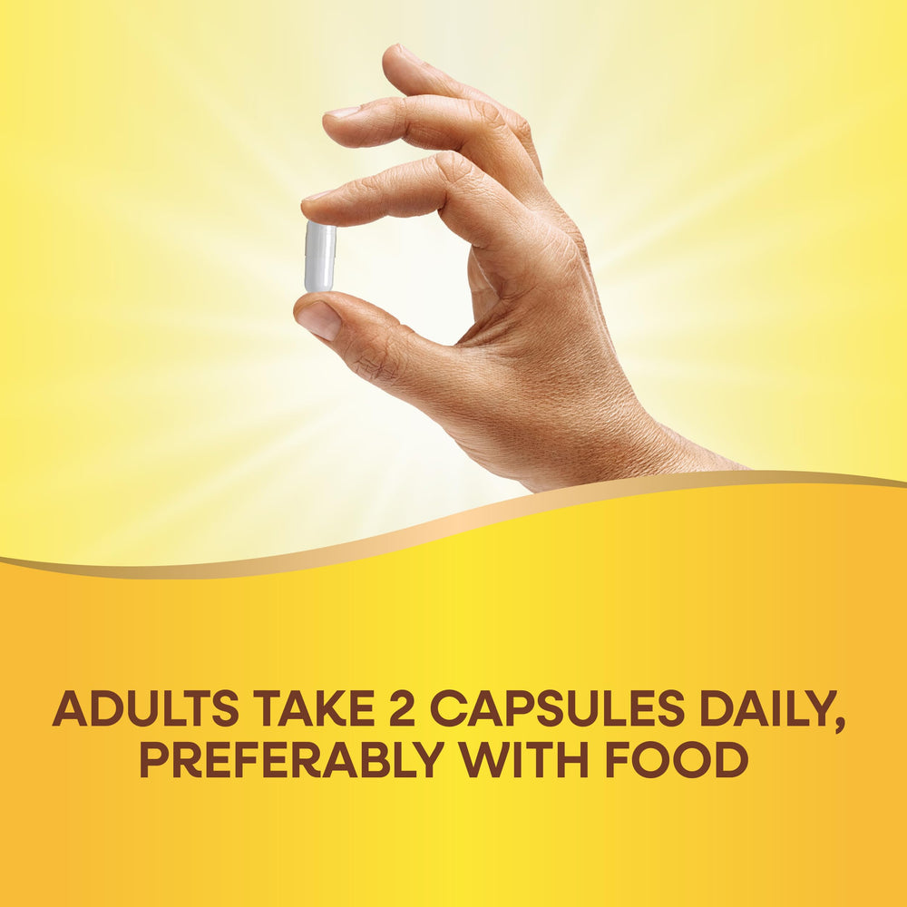 Nature's Way bottle pouring capsules for easy dosage.
