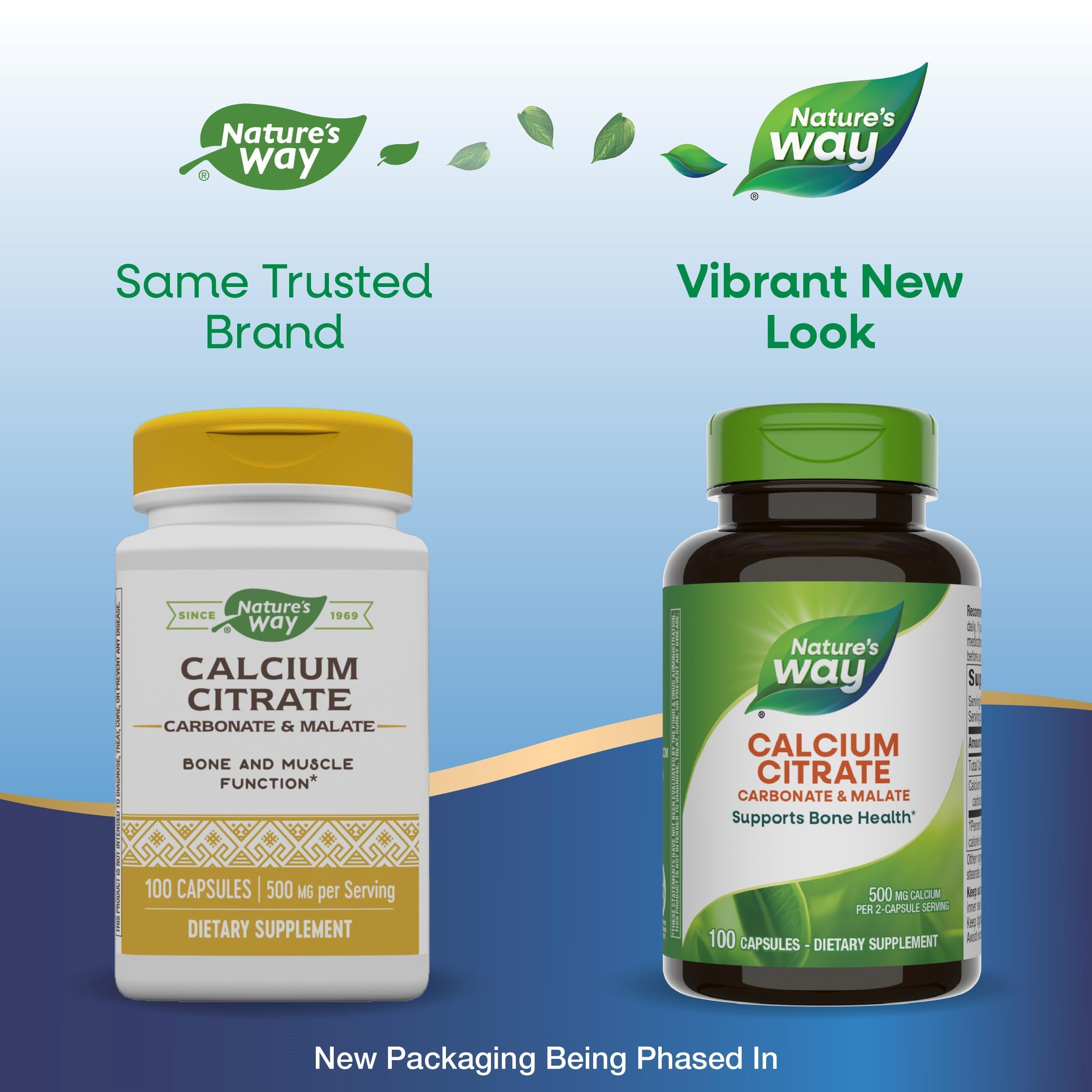 Nature's Way capsules serving image demonstrates easy daily calcium intake.