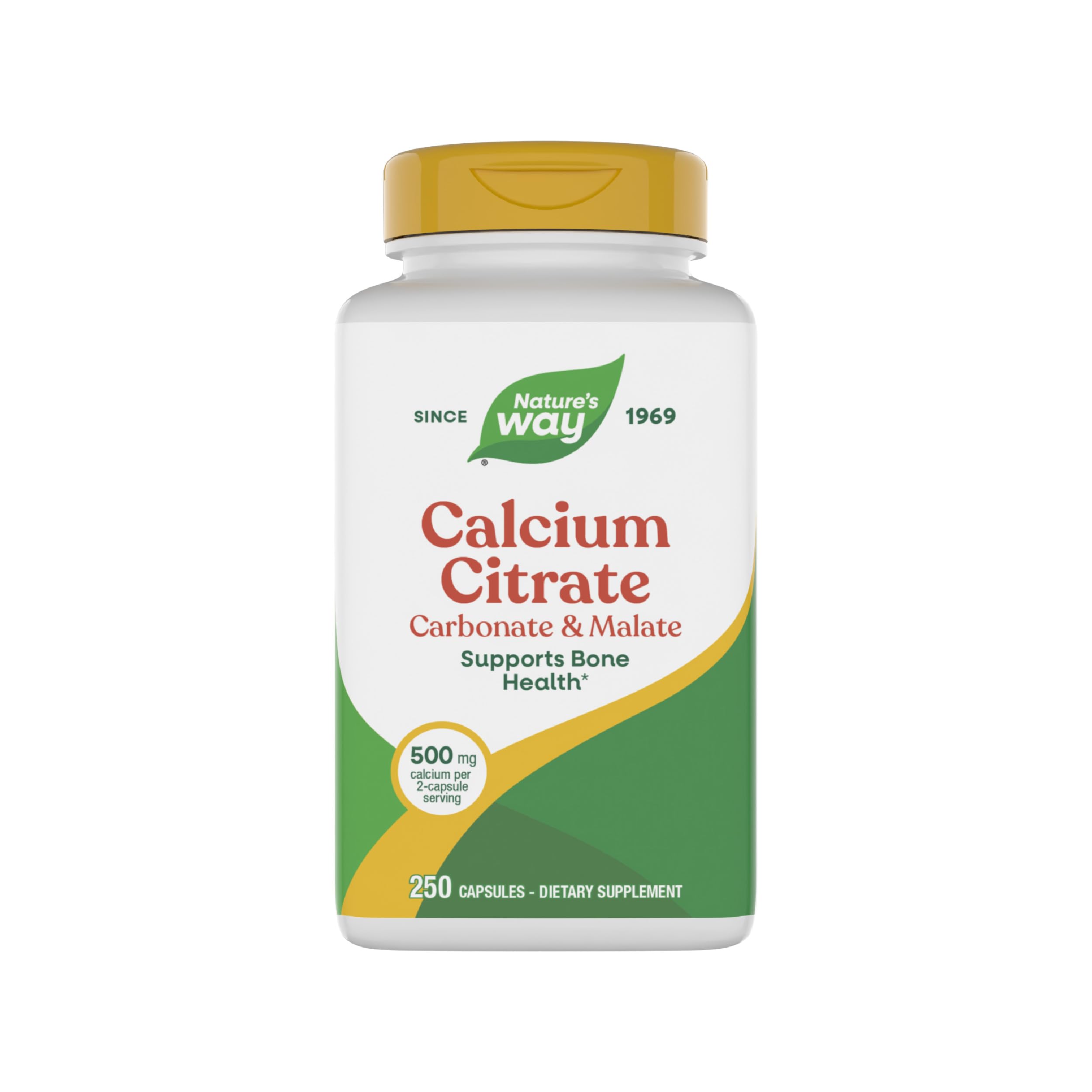 Nature's Way Calcium Citrate bottle front shows bone support focus