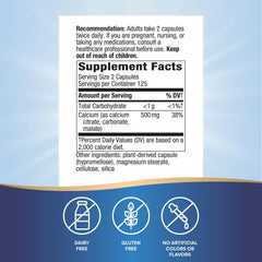 Nature's Way Calcium Citrate capsules pour demonstrates easy intake