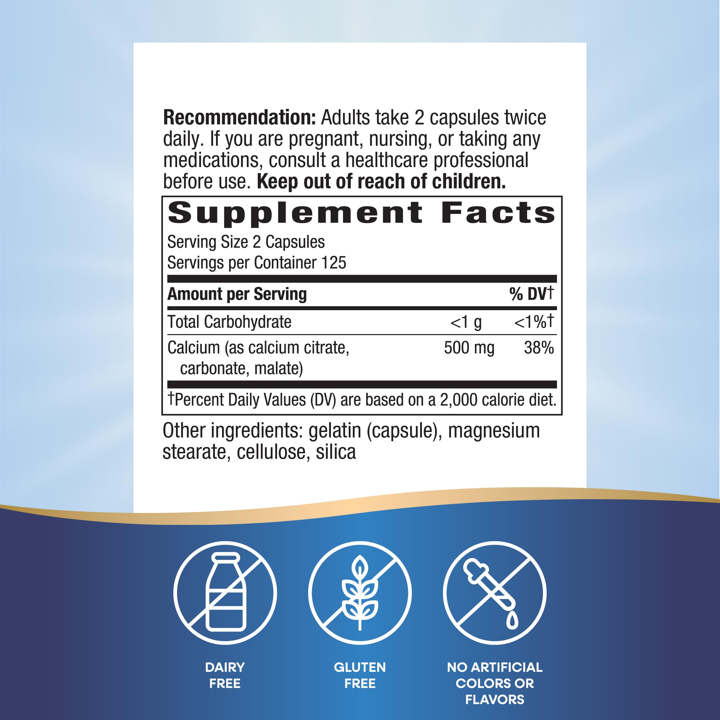Nature's Way Calcium Citrate capsules offer convenient daily calcium for muscle function