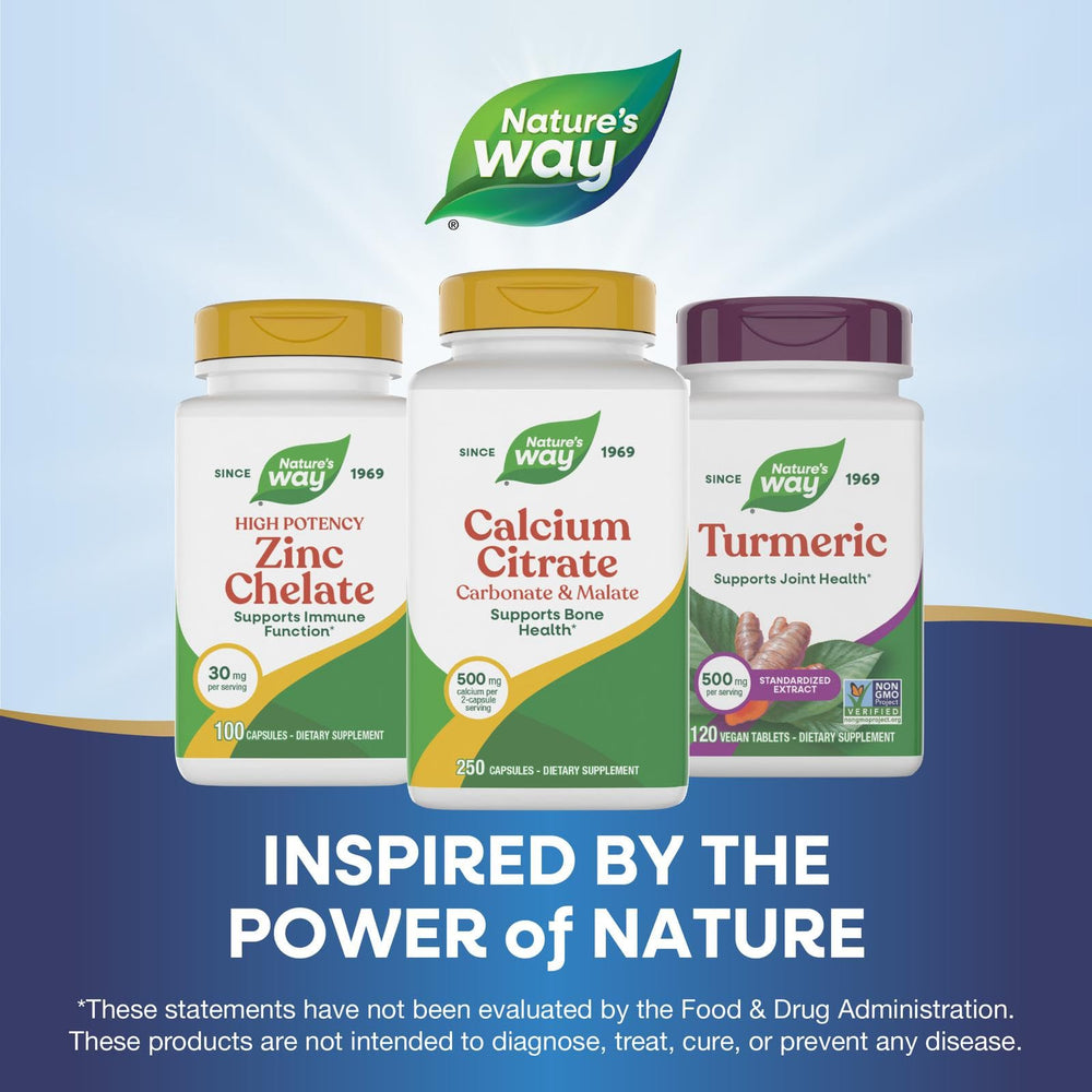 Nature's Way Calcium Citrate packaging label variation indicates reliable supply