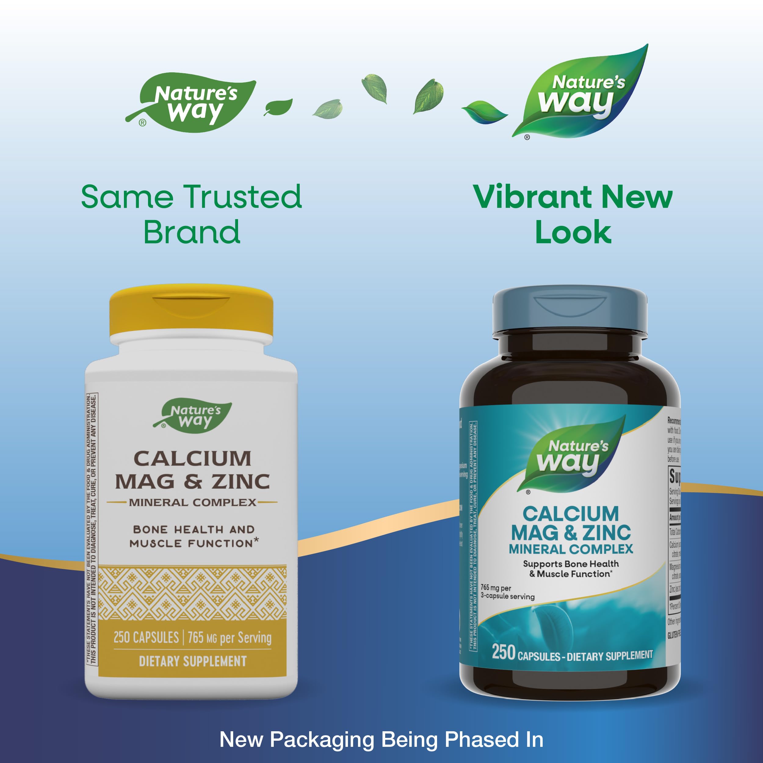 Capsules close-up of Nature's Way mineral complex for muscle function