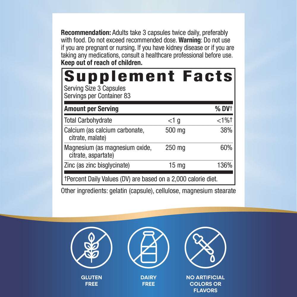 Nature's Way mineral complex with food suggests taking with meals
