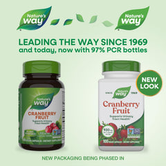 Nature's Way cranberry capsules bottle shows 930 mg per 2-capsule serving
