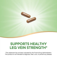 Dandelion and gotu kola ingredients shown on Nature's Way Leg Veins label.
