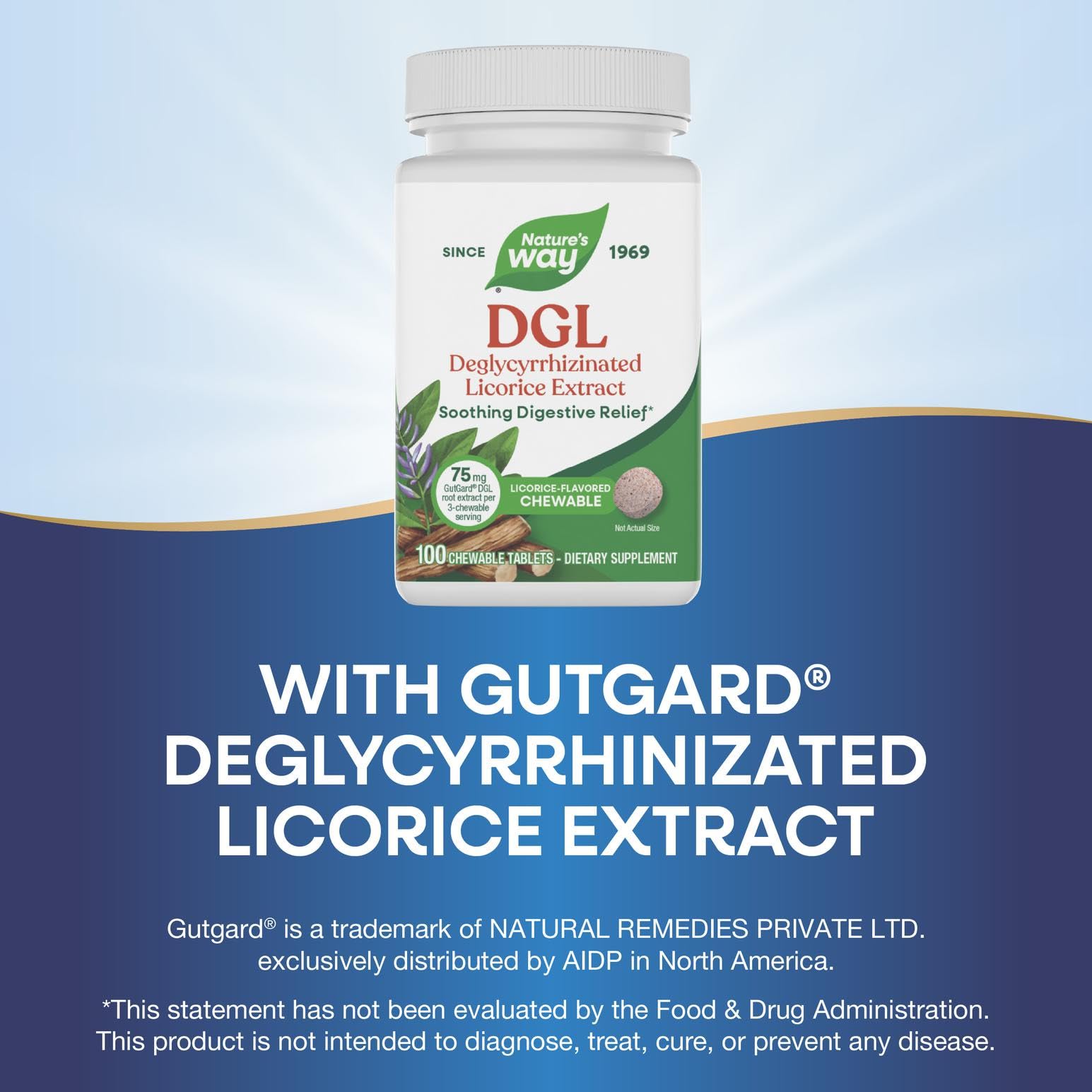 Nature's Way DGL chewables taste licorice flavor enhances daily routine