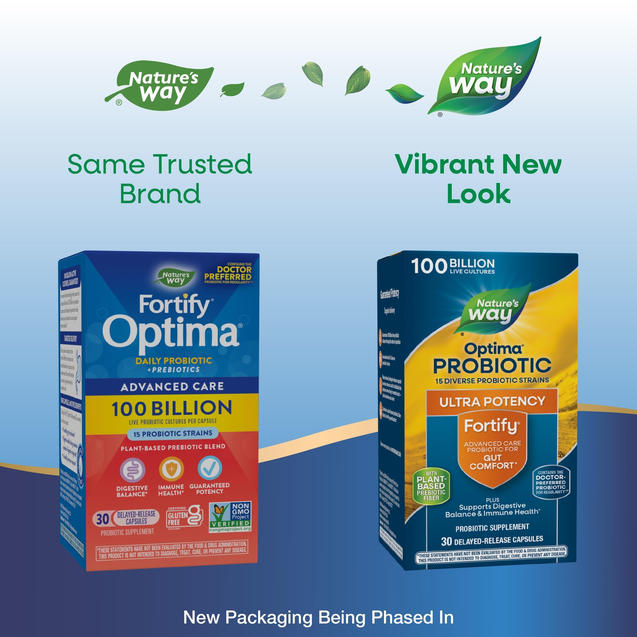 Nature's Way Fortify Optima capsules closeup for daily digestive support