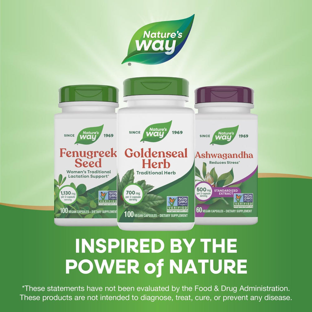 Nature's Way Goldenseal dispensing action shows simple daily routine