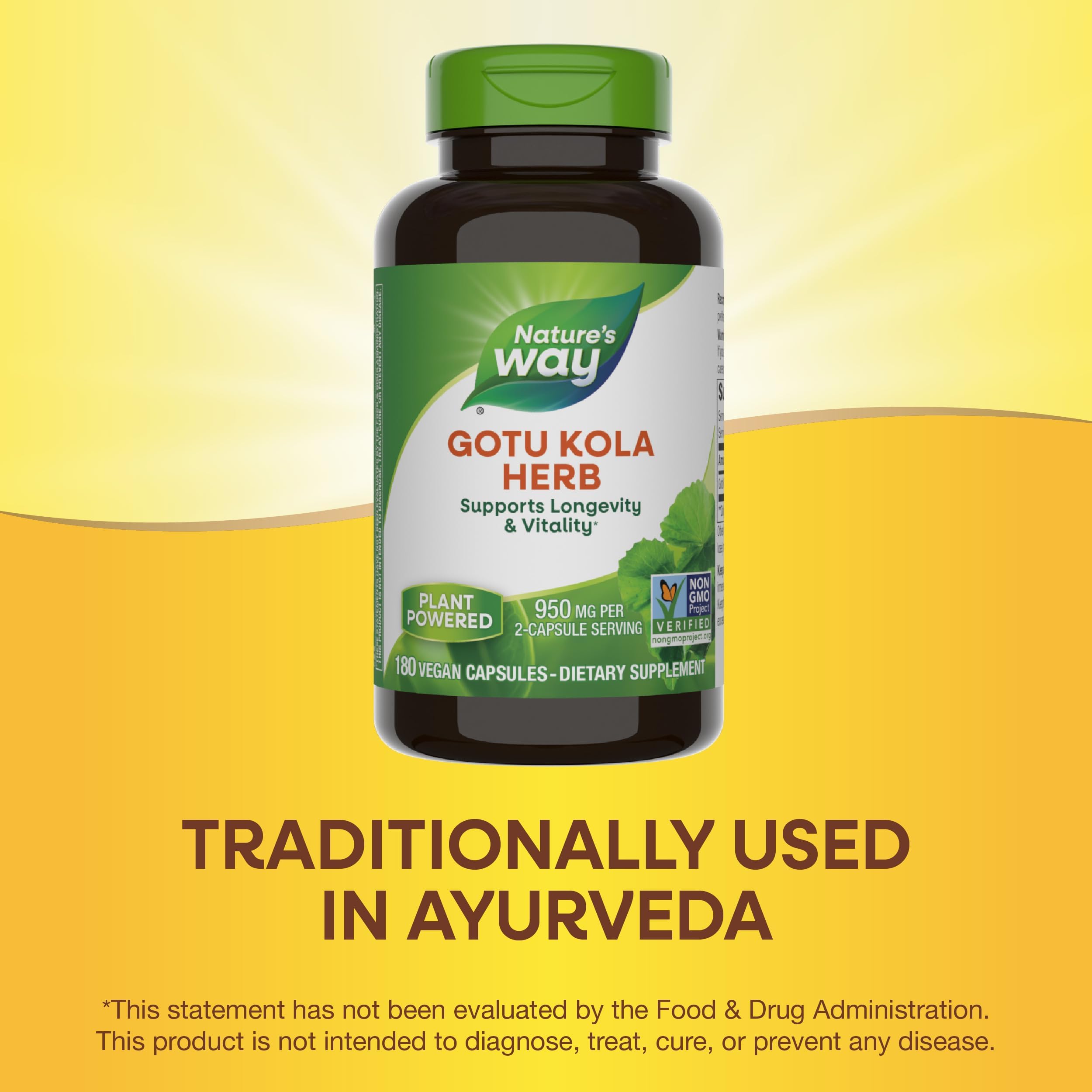 Nature's Way Gotu Kola box spine showing label and batch info
