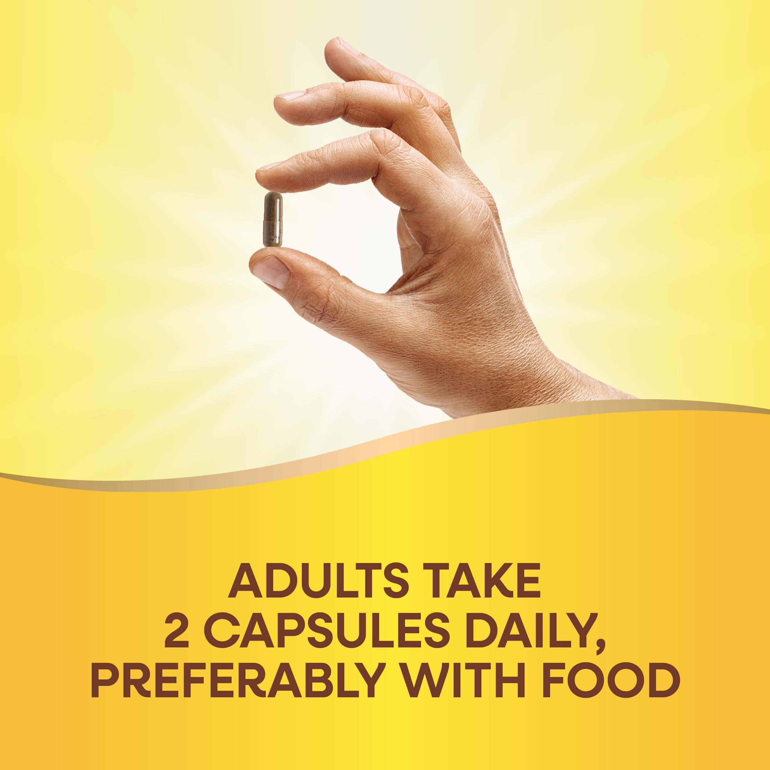 Lifestyle scene of daily routine with Nature's Way Gotu Kola capsules