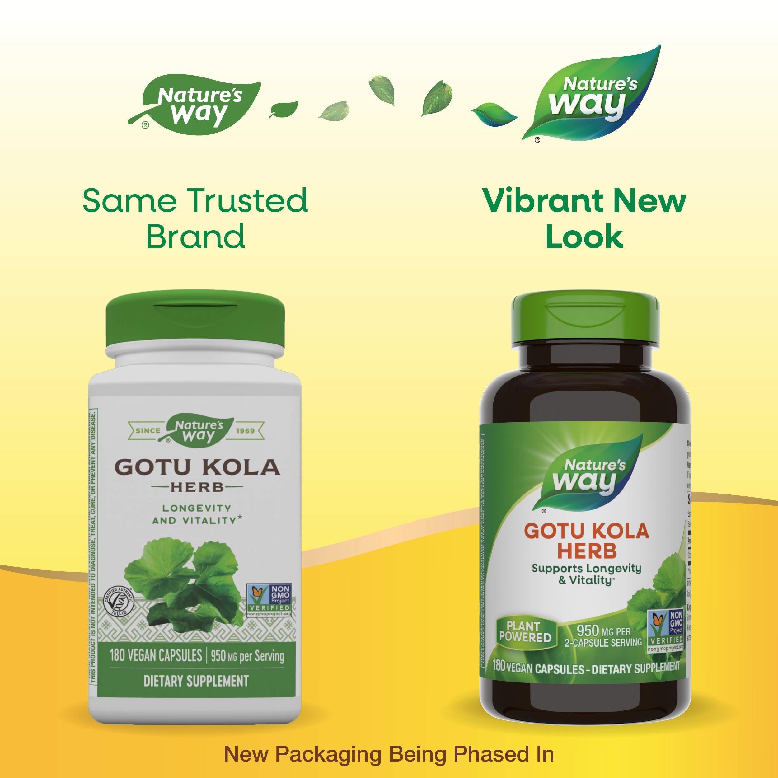 Gotu Kola product label with Non-GMO Project Verified seal