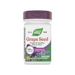 Nature's Way grape seed extract bottle highlighting daily antioxidant support