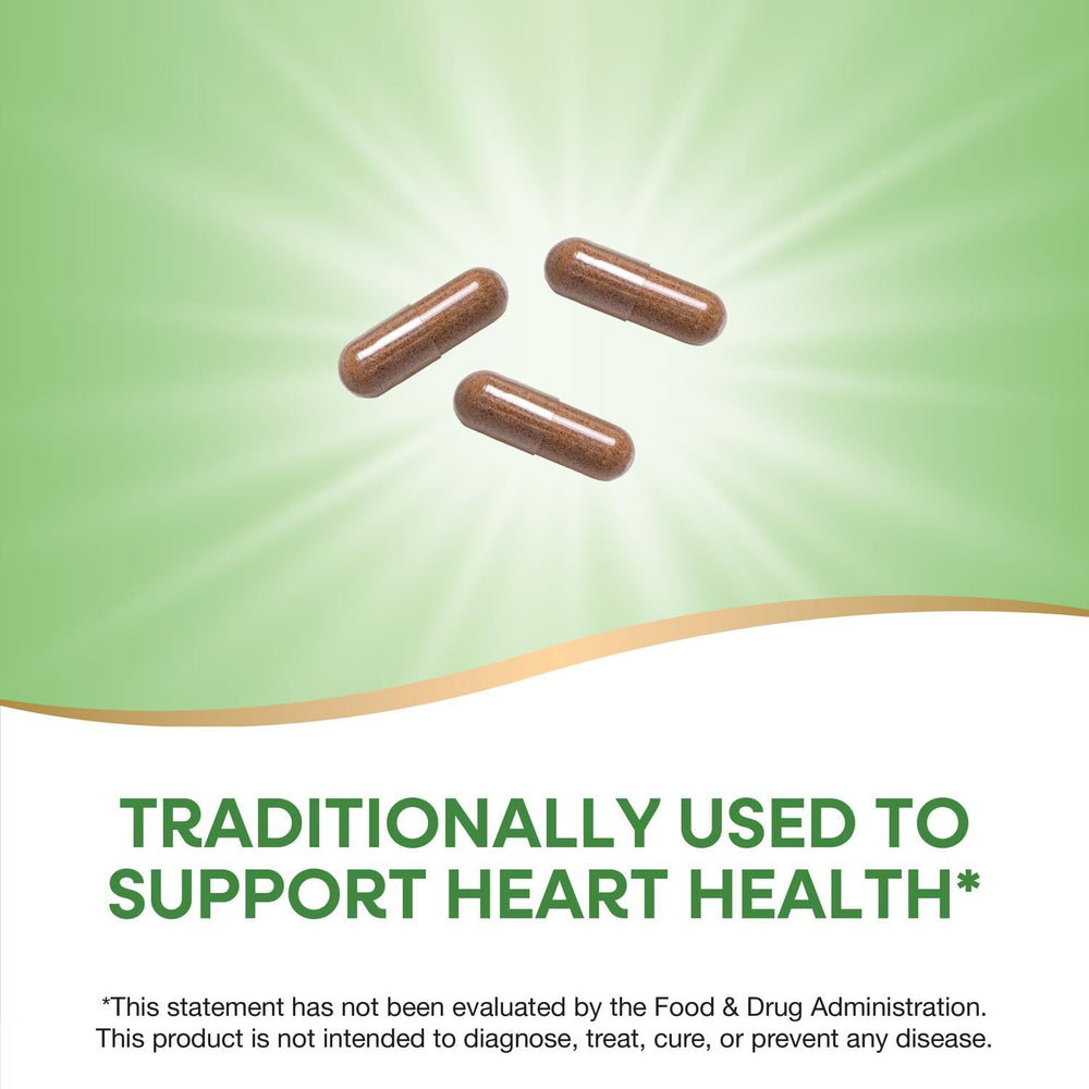 Nature's Way Hawthorn Berries packaging highlights 180 vegan capsules