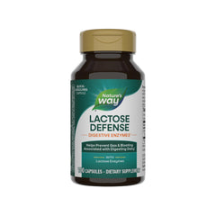Nature's Way Lactose Defense bottle with capsules supports dairy digestion