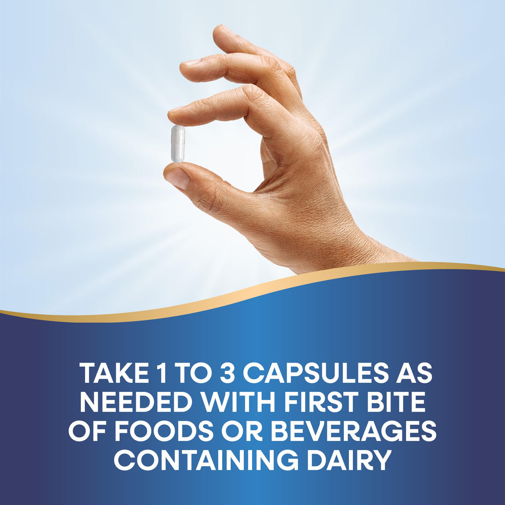 Capsules paired with dairy foods emphasize lactose digestion support from Nature's Way