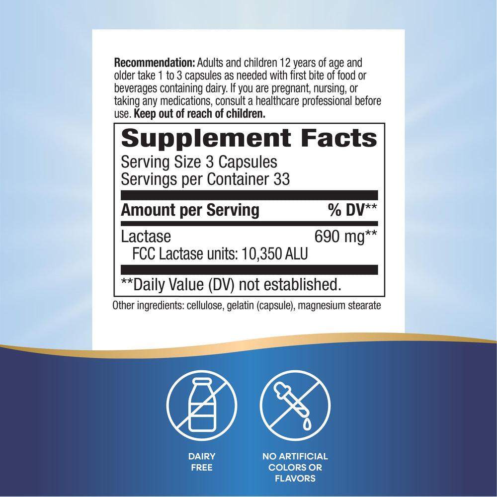 Nature's Way Lactose Defense packaging variations across cartons and labeling
