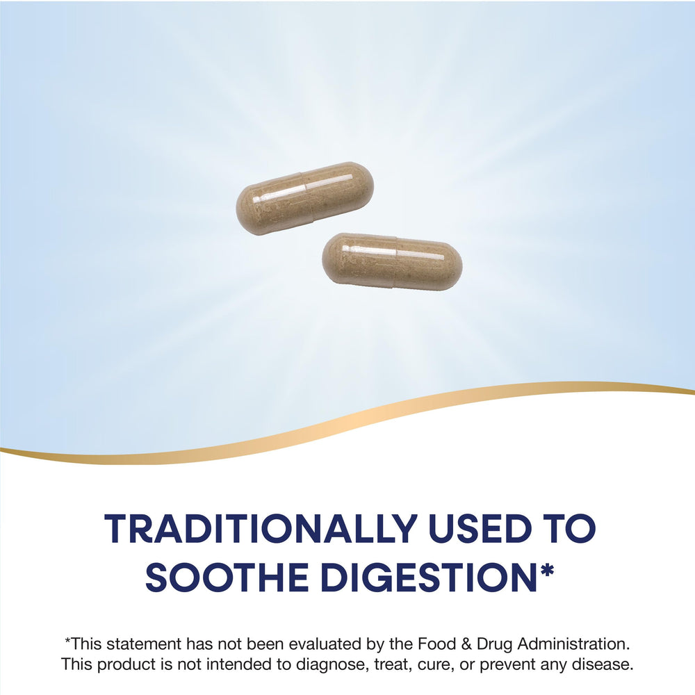 Two-capsule daily dose of Nature's Way Marshmallow Root shown.
