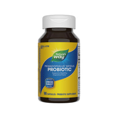 Nature's Way Primadophilus Bifidus probiotic bottle supports daily digestive balance.