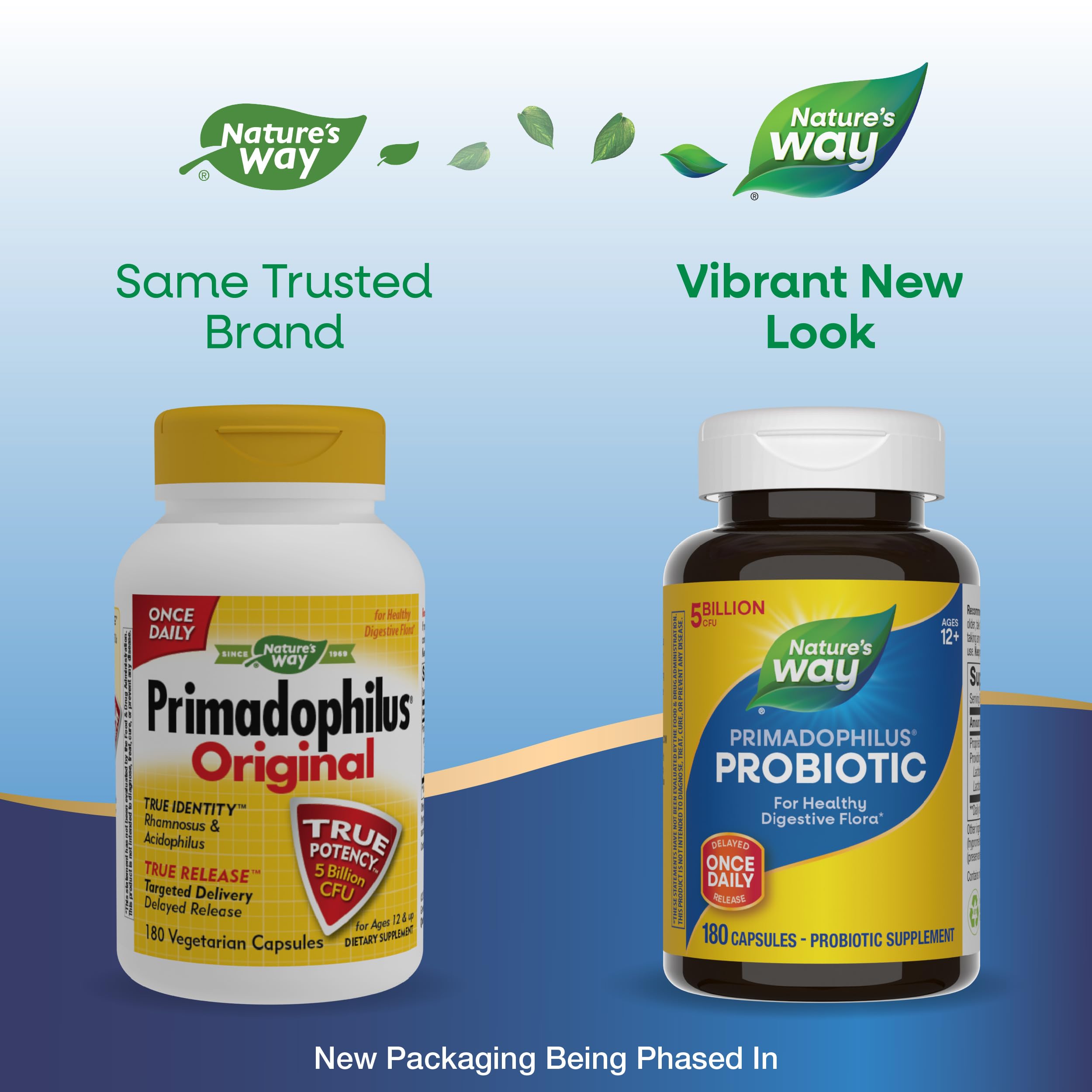 Nature's Way Primadophilus label highlighting 5 billion CFU potency