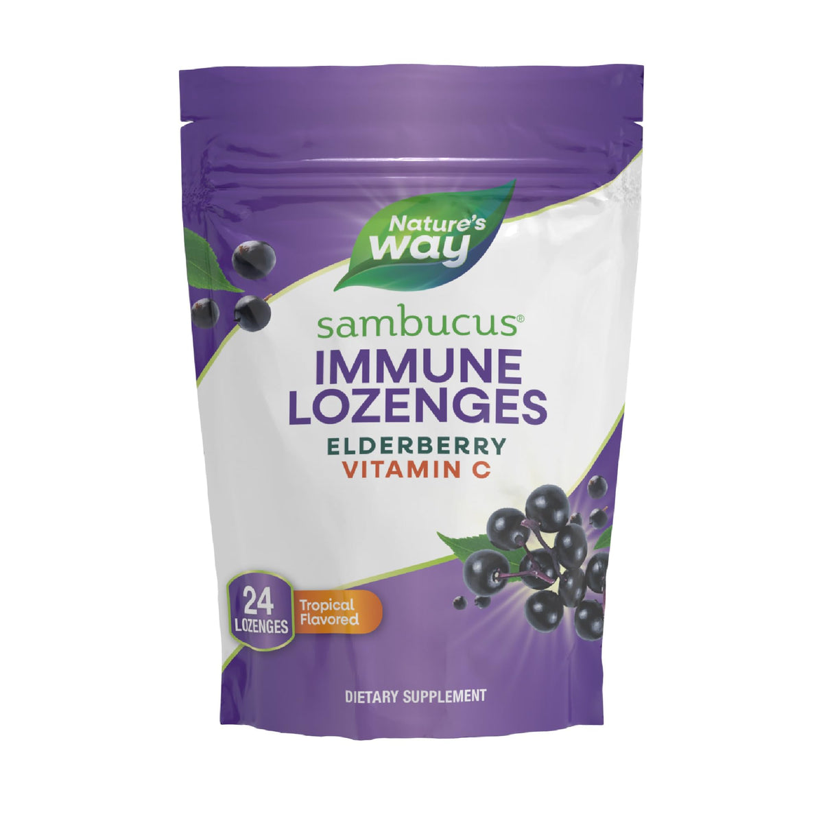 Nature’s Way Sambucus lozenges bottle front for immune support