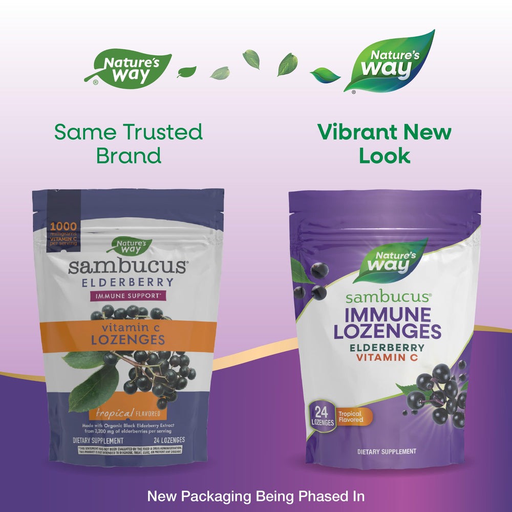 Nature’s Way Sambucus lozenges serving pack on display
