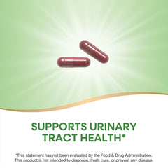 Two-capsule daily serving illustrated for Nature's Way cranberry supplements