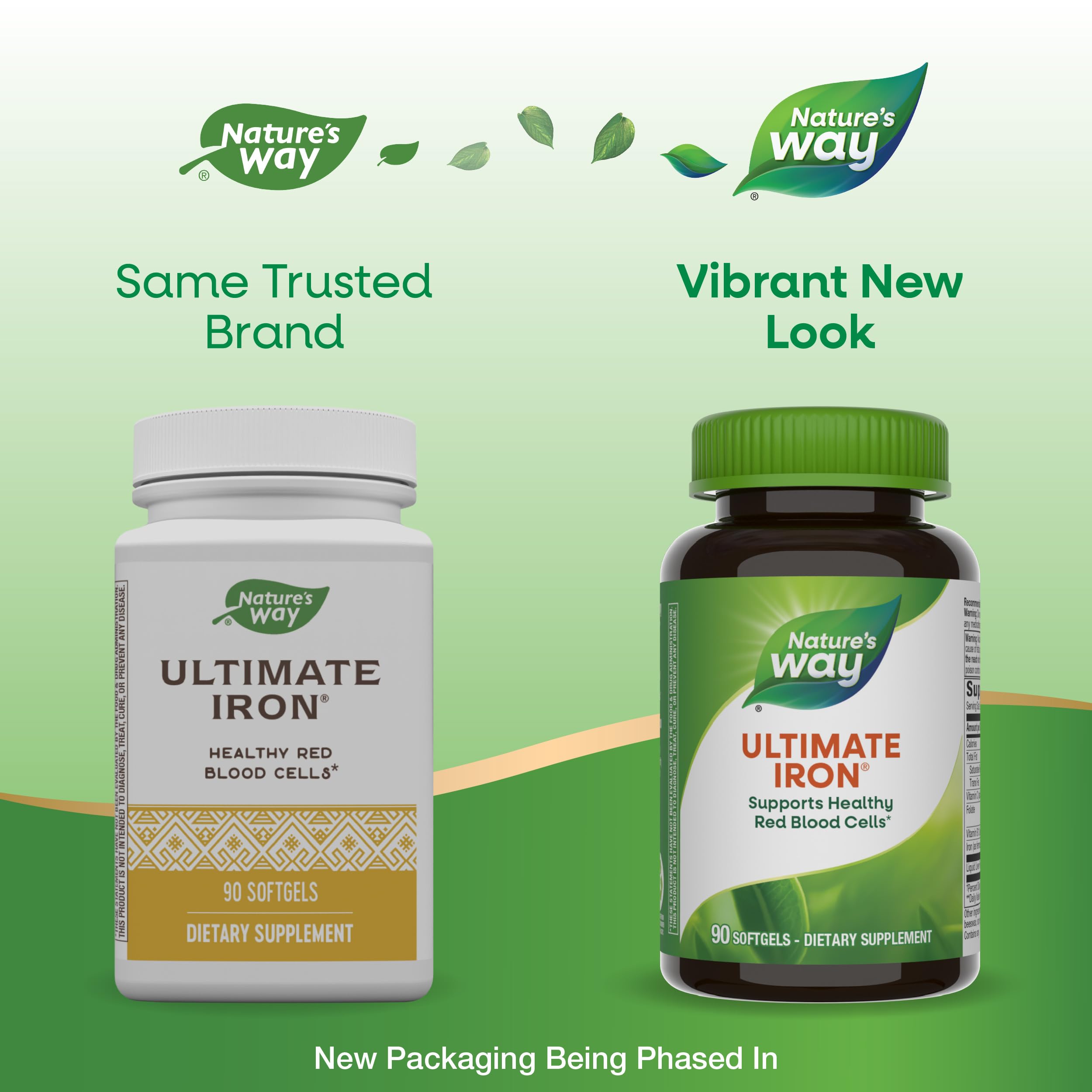 Nature's Way Ultimate Iron gluten-free formula supports sensitive diets.