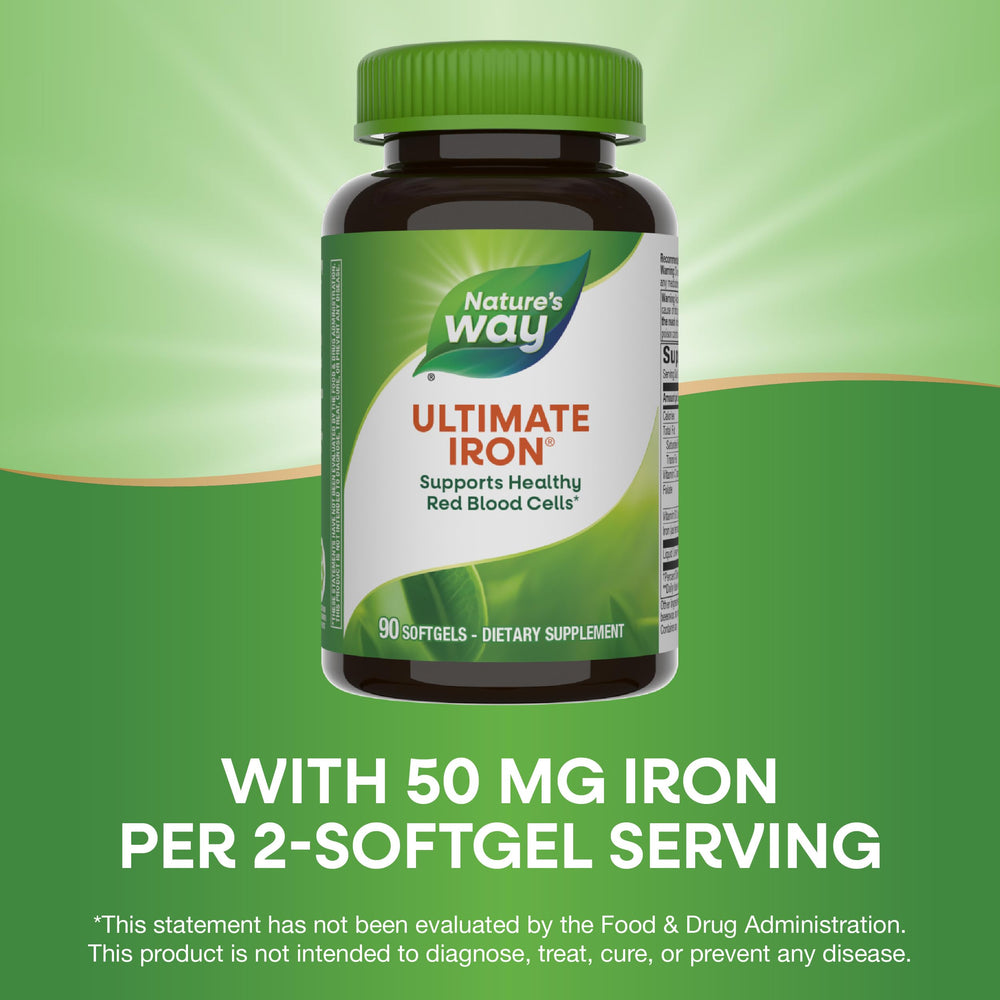 Nature's Way Ultimate Iron helps support oxygen delivery.