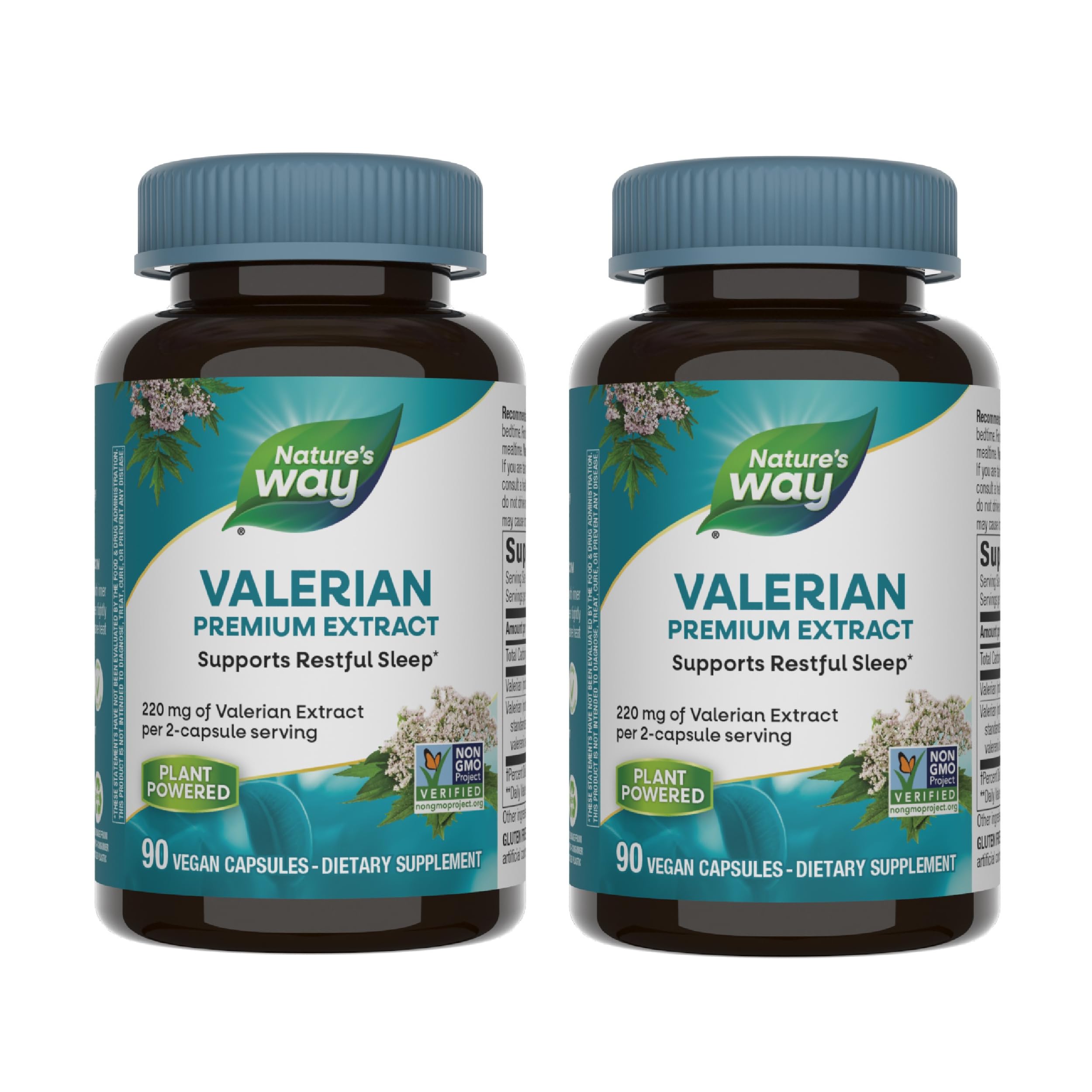 Nature's Way Valerian Premium Extract bottle front showing sleep support