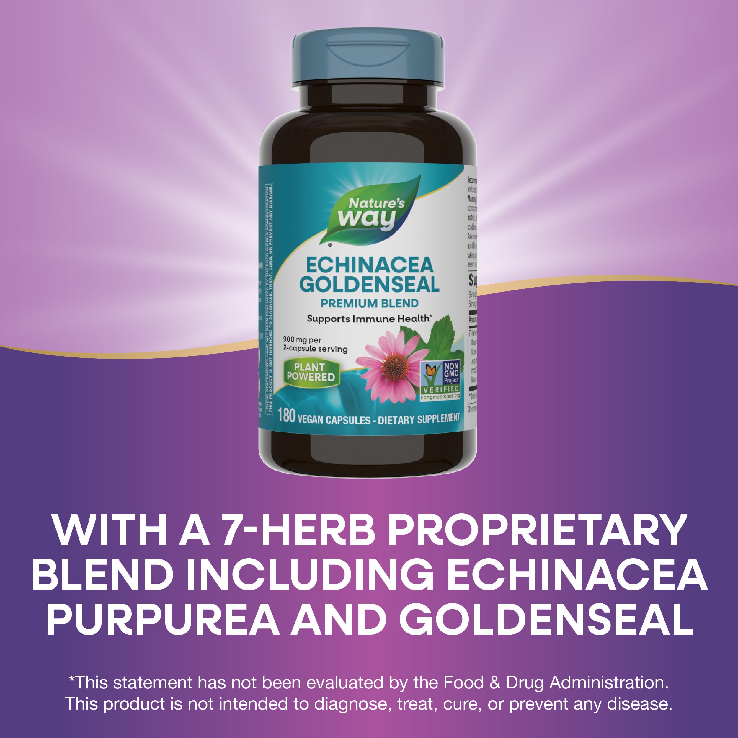 Packaging emphasizing vegan and gluten-free Nature's Way supplement.