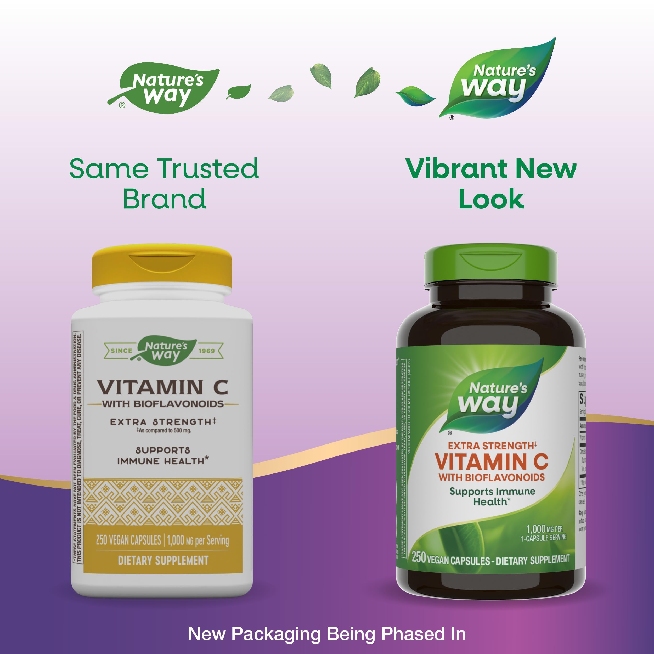 Nature's Way Vitamin C with bioflavonoids capsules supporting collagen for skin health