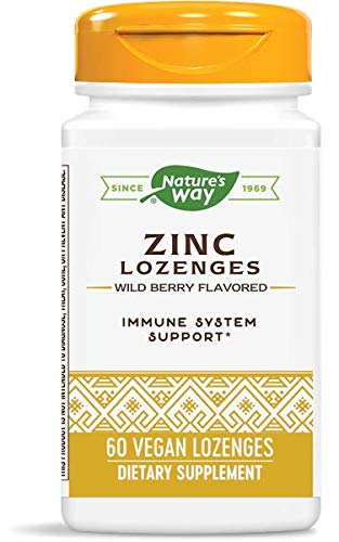 Nature's Way Zinc Natural Berry lozenges bottle for daily use.