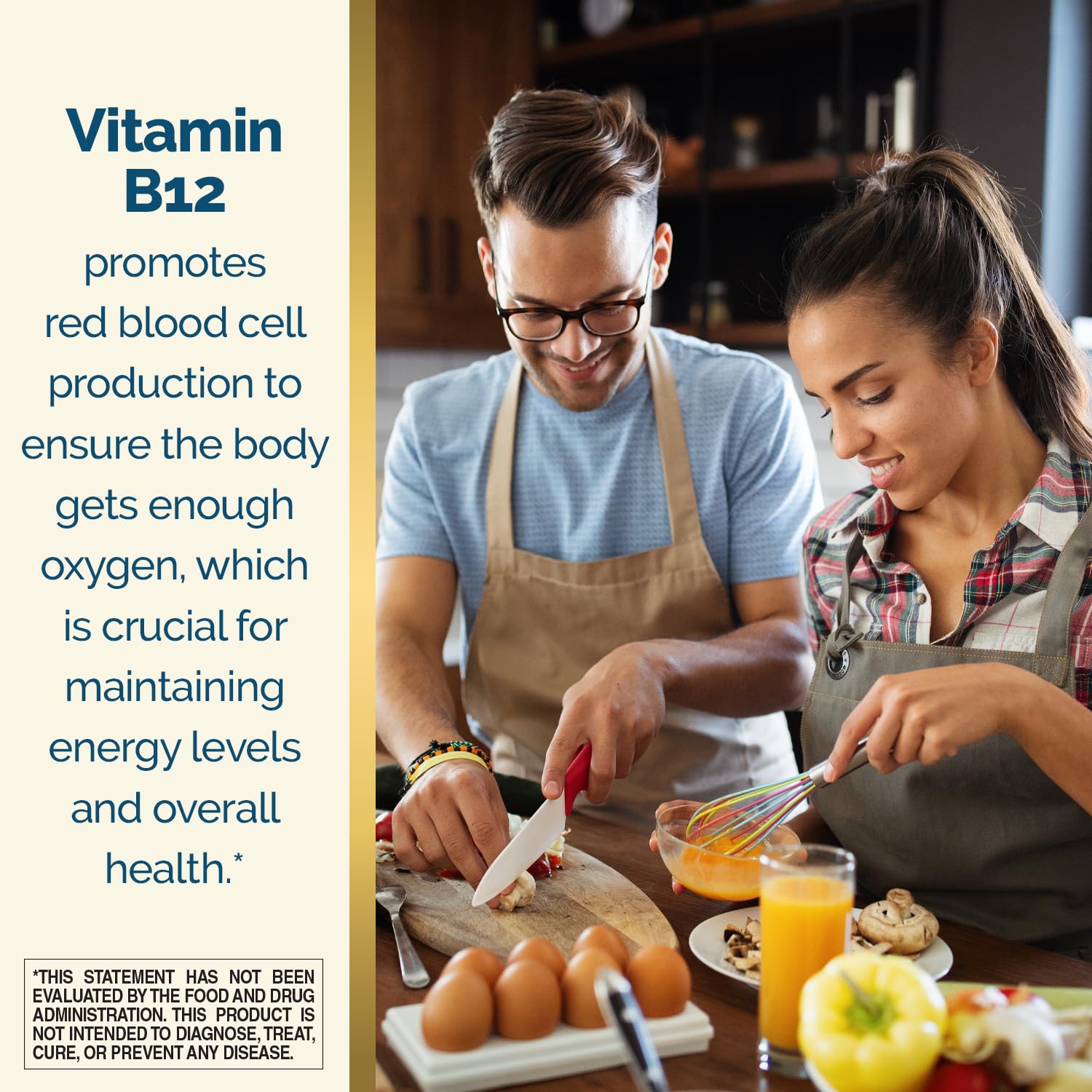 Nature's Wonder B12 bottle front label displaying 1000 mcg formula for daily energy