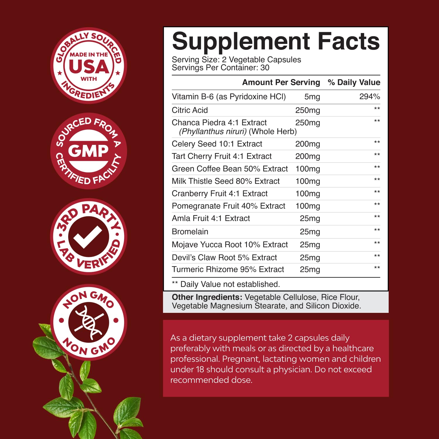 Natures Craft capsules close-up showing convenient daily dosage.