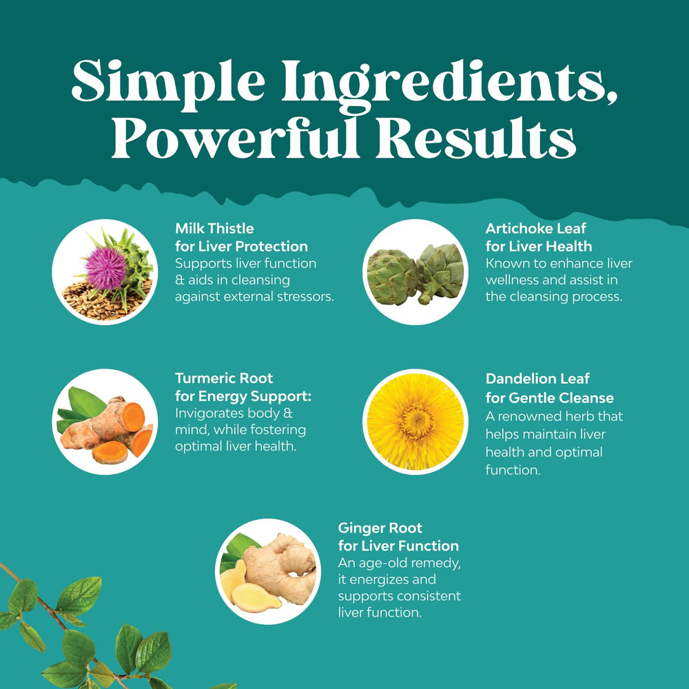 Natures Craft Deep Liver Cleanse drops being poured for quick intake.