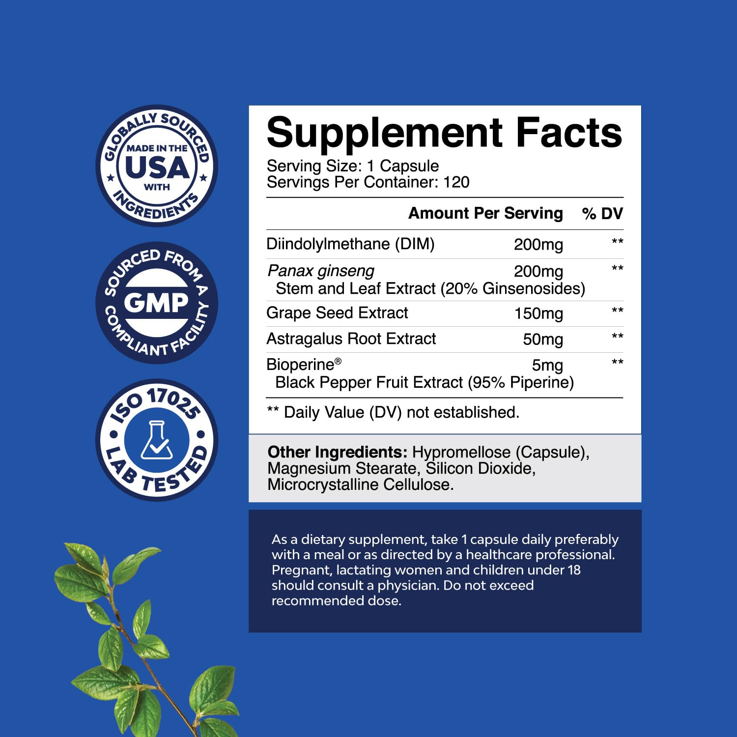 Natures Craft DIM capsules ready for daily use to support hormone balance.