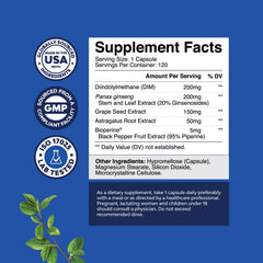 Natures Craft DIM capsules ready for daily use to support hormone balance.