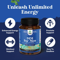 Natures Craft DIM with Panax Ginseng highlights herbal blend for vitality.