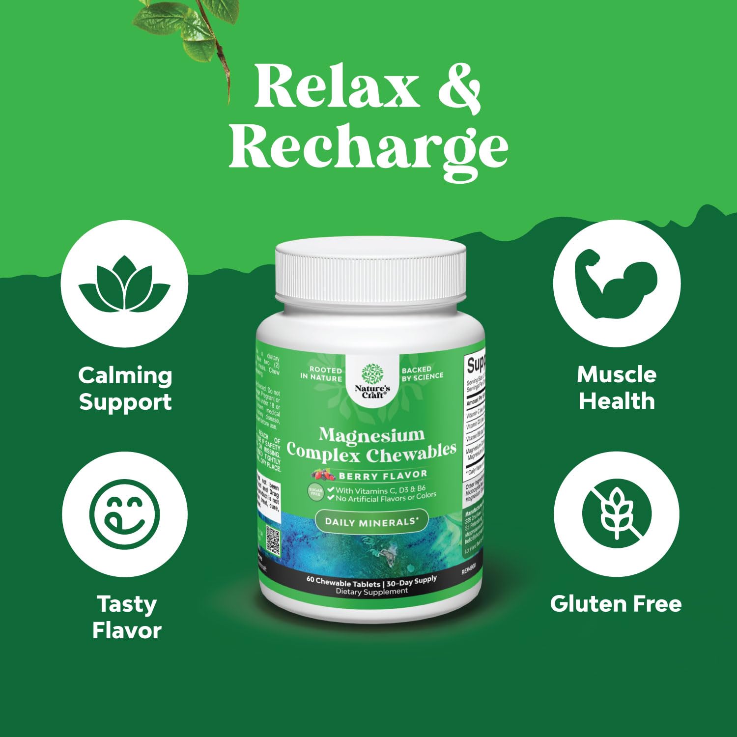 Natures Craft gluten-free non-GMO label close-up communicates clean ingredients