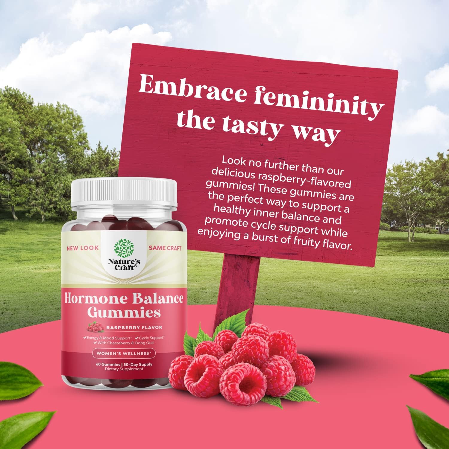 Natures Craft Hormone Balance Gummies on shelf for daily ritual.
