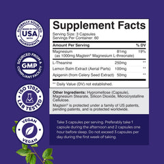 Nature's Craft Magtein L-Threonate capsules offering advanced rest support