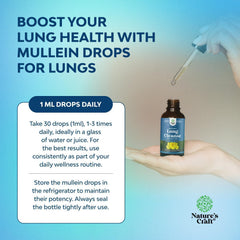 Natures Craft Mullein Drops dropper tip close up shows precise dosage.