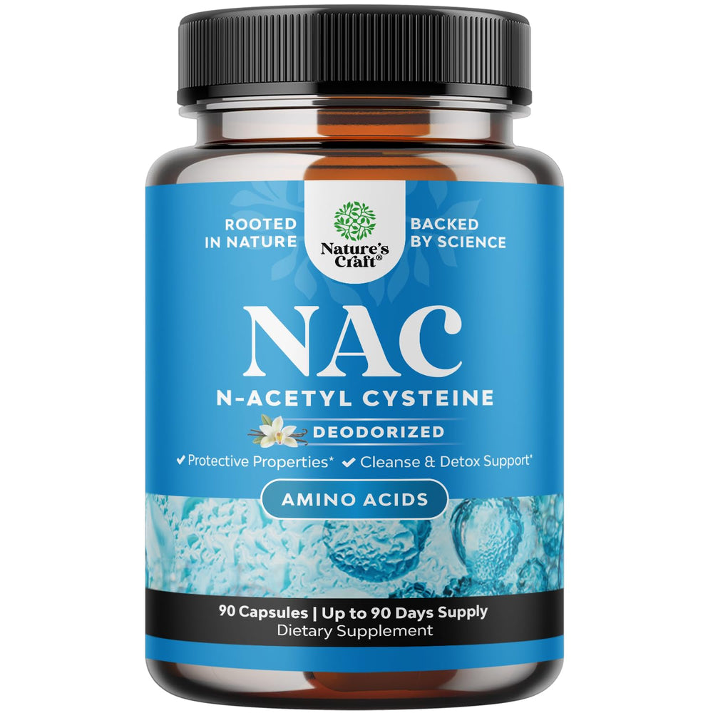 Natures Craft NAC botella 600 mg lista para uso diario