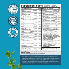 Natures Craft capsules on white surface for easy dosing and focus support.