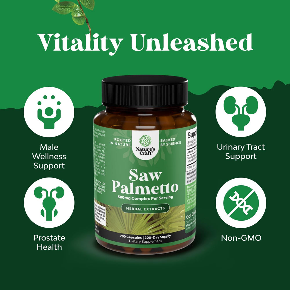 Natures Craft plant sterols and flavonoids blend visual emphasizing herbal ingredients.