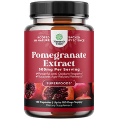 Natures Craft pomegranate capsules bottle for daily antioxidant support.