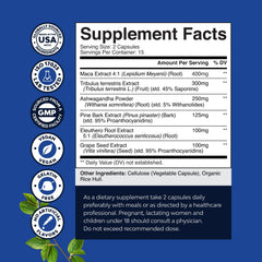 Nature's Craft black maca capsules close-up for everyday use