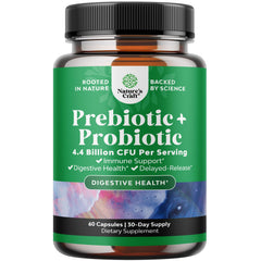 Natures Craft prebiotics-probiotics bottle-front for daily gut support.