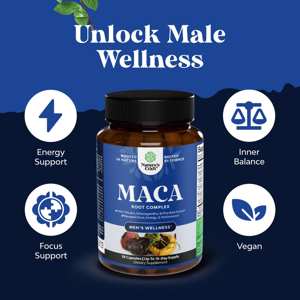 Nature's Craft tribulus terrestris component supports male wellness